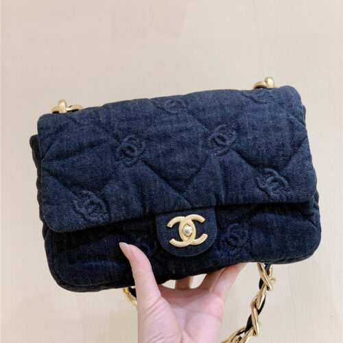 High Quality Luxury Chanel Denim Chain Shoulder Bag alternate view