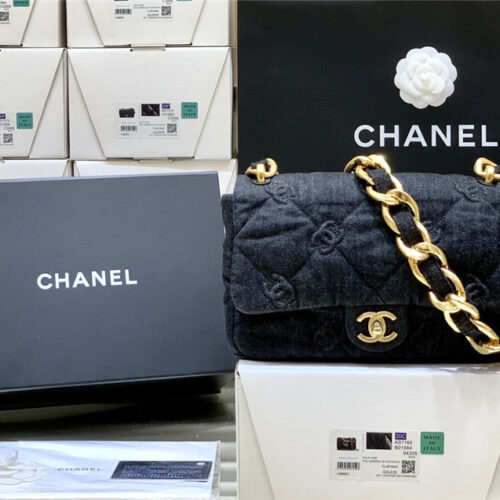 High Quality Luxury Chanel Denim Chain Shoulder Bag