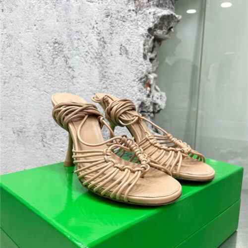High Quality Luxury Bottega Veneta Strappy Heeled Sandals