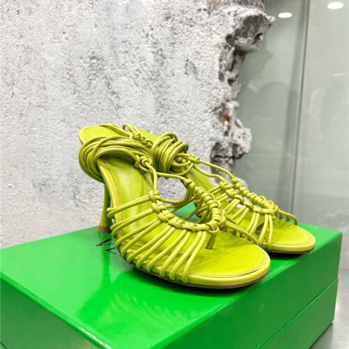 High Quality Luxury Bottega Veneta Strappy Heeled Sandals – Style 77638