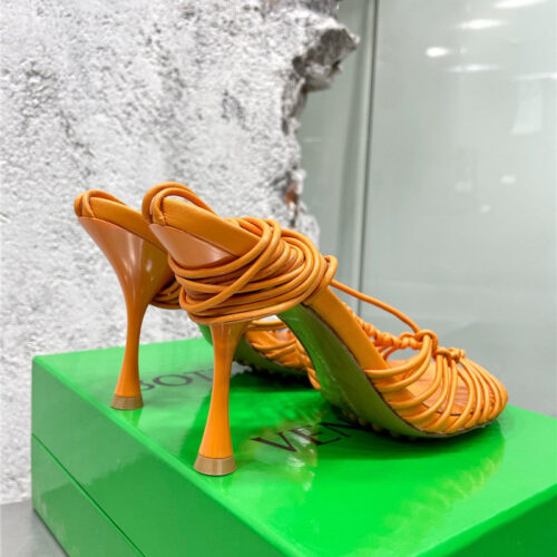 High Quality Luxury Bottega Veneta Strappy Heeled Sandals – Style 74246