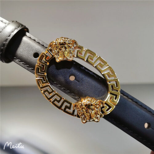 High Quality Luxury Versace 2.0 Collar Buckle Rivet Belt product detail