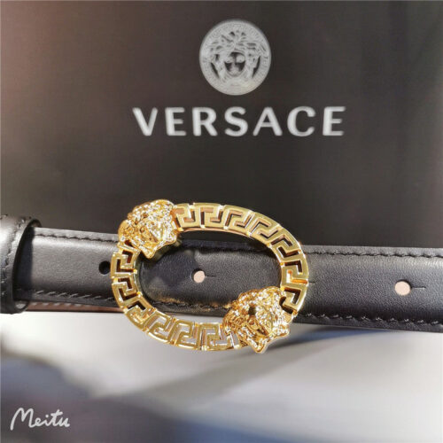High Quality Luxury Versace 2.0 Collar Buckle Rivet Belt product detail