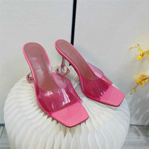 High Quality Luxury Amina Muaddi Pvc Heel Pumps – Style 53987