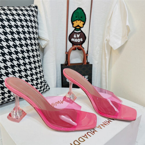 High Quality Luxury Amina Muaddi Pvc Heel Pumps – Style 53987 alternate view