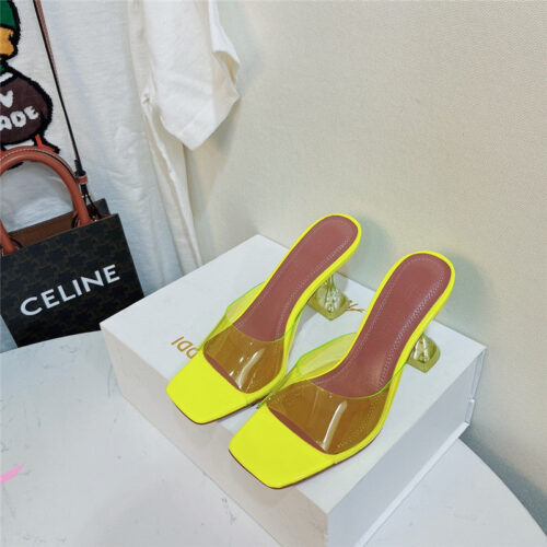 High Quality Luxury Amina Muaddi Pvc Heel Pumps product detail