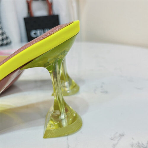 High Quality Luxury Amina Muaddi Pvc Heel Pumps product detail
