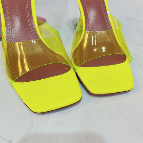 High Quality Luxury Amina Muaddi Pvc Heel Pumps product detail