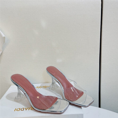 High Quality Luxury Amina Muaddi Pvc Heel Pumps – Style 17827