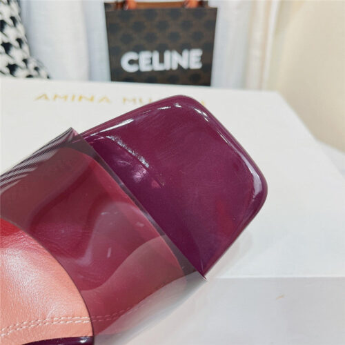 High Quality Luxury Amina Muaddi Pvc Heel Pumps – Style 81667 product detail