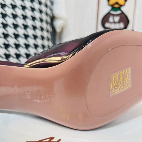 High Quality Luxury Amina Muaddi Pvc Heel Pumps – Style 81667 product detail