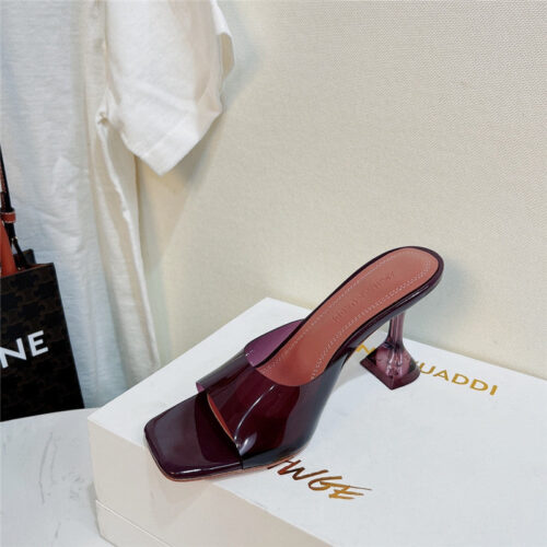 High Quality Luxury Amina Muaddi Pvc Heel Pumps – Style 81667 product detail