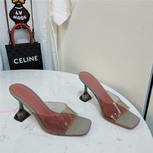 High Quality Luxury Amina Muaddi Pvc Heel Pumps – Style 12739