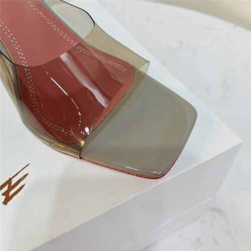 High Quality Luxury Amina Muaddi Pvc Heel Pumps – Style 12739 product detail
