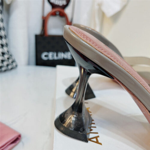 High Quality Luxury Amina Muaddi Pvc Heel Pumps – Style 12739 product detail