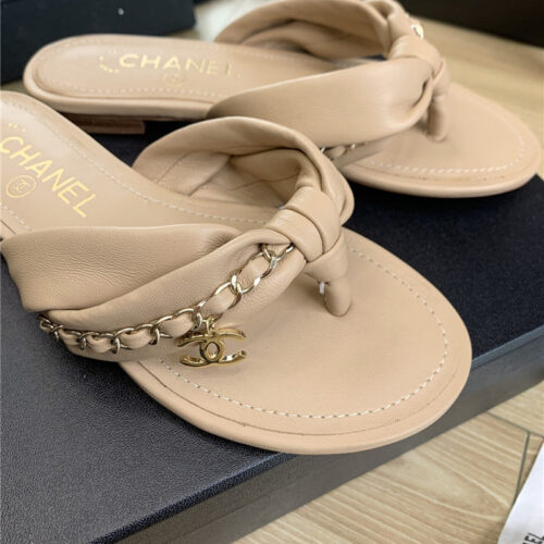 High Quality Luxury Chanel Flat Chain Slippers product detail