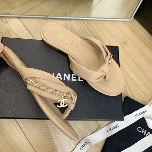 High Quality Luxury Chanel Flat Chain Slippers product detail