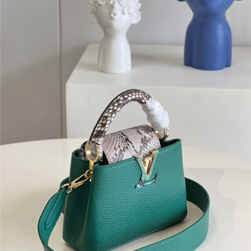 High Quality Luxury Louis Vuitton Capucines Mini Bag Green product detail