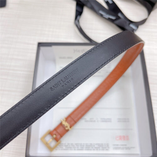 High Quality Luxury YSL Crocodile Grain Top Layer Leather Belt – Style 55334 product detail