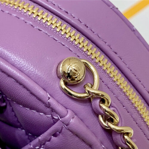 High Quality Luxury Chanel Diamond Heart Bag Purple product detail