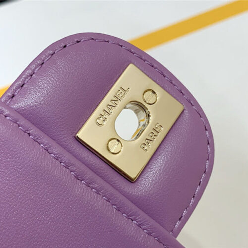 High Quality Luxury Chanel Diamond Heart Bag Purple product detail