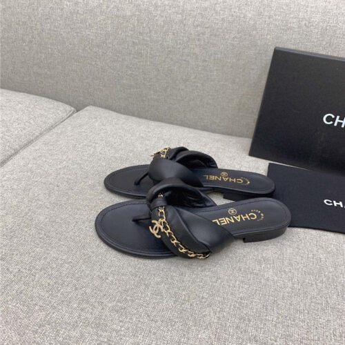 High Quality Luxury Chanel Flip-Flop Chain Sheepskin Slippers product detail
