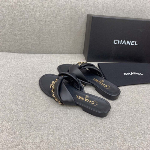 High Quality Luxury Chanel Flip-Flop Chain Sheepskin Slippers product detail