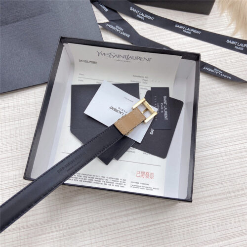 High Quality Luxury YSL Logo Leather Belt product detail