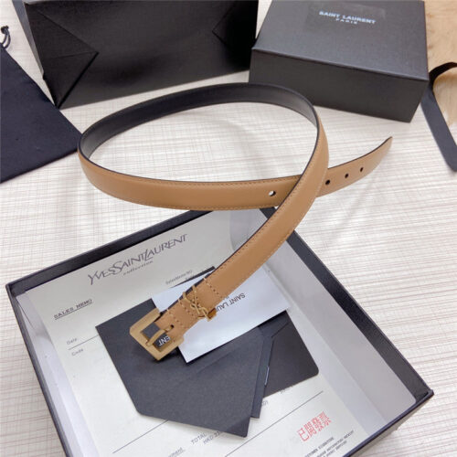 High Quality Luxury YSL Logo Leather Belt