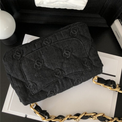 High Quality Luxury Chanel Chunky Chain Denim Bag alternate view