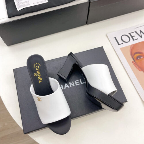 High Quality Luxury Chanel Platform High Heel Slippers – Style 33830 product detail