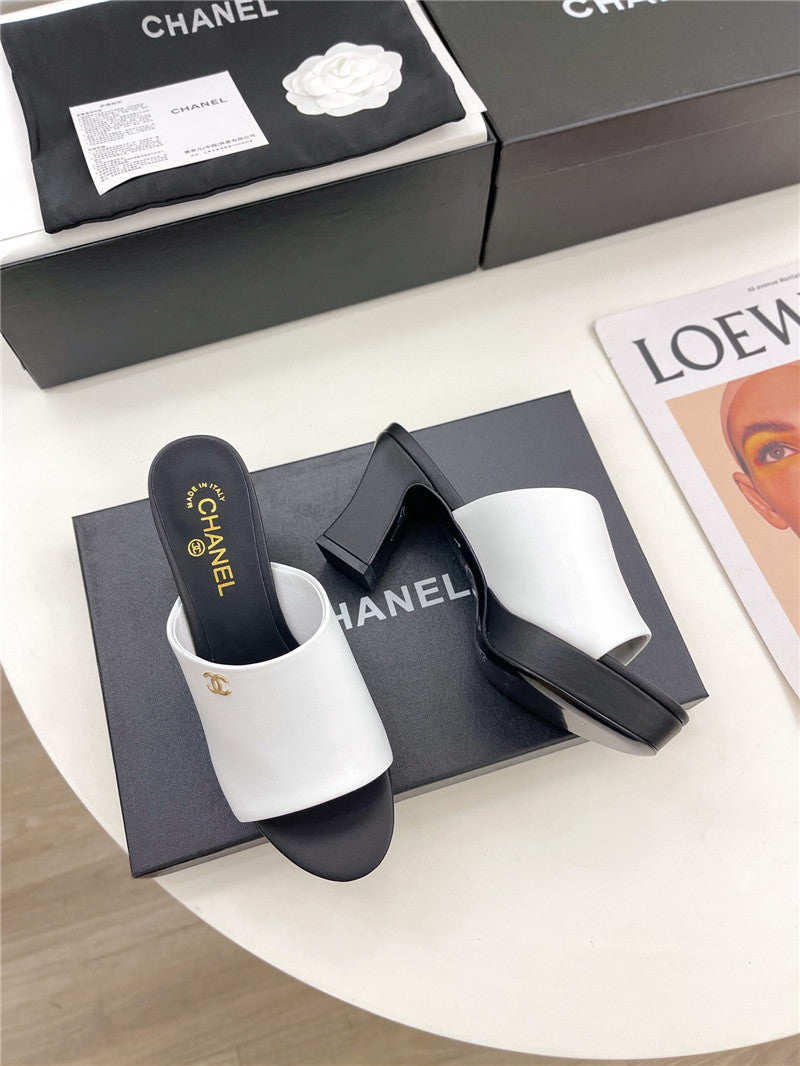 High Quality Luxury Chanel Platform High Heel Slippers – Style 33830 product detail