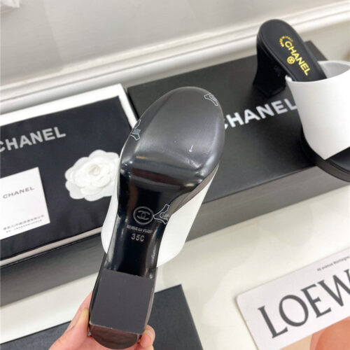 High Quality Luxury Chanel Platform High Heel Slippers – Style 33830 product detail