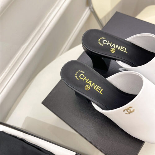 High Quality Luxury Chanel Platform High Heel Slippers – Style 33830 product detail