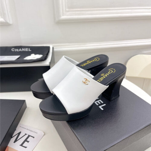High Quality Luxury Chanel Platform High Heel Slippers – Style 33830 alternate view