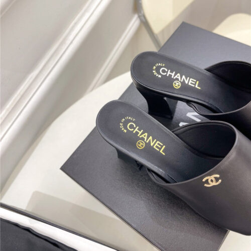 High Quality Luxury Chanel Platform High Heel Slippers – Style 02758 product detail