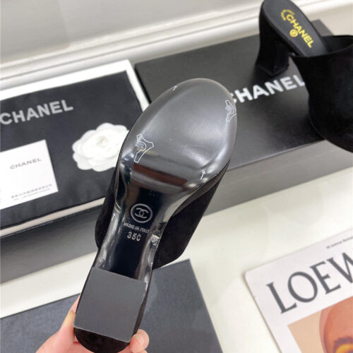 High Quality Luxury Chanel Platform High Heel Slippers product detail