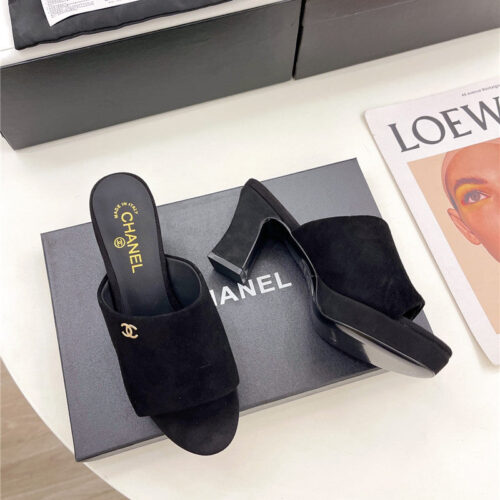 High Quality Luxury Chanel Platform High Heel Slippers product detail