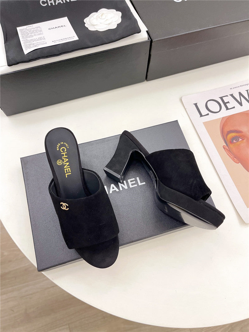 High Quality Luxury Chanel Platform High Heel Slippers product detail