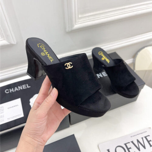 High Quality Luxury Chanel Platform High Heel Slippers product detail