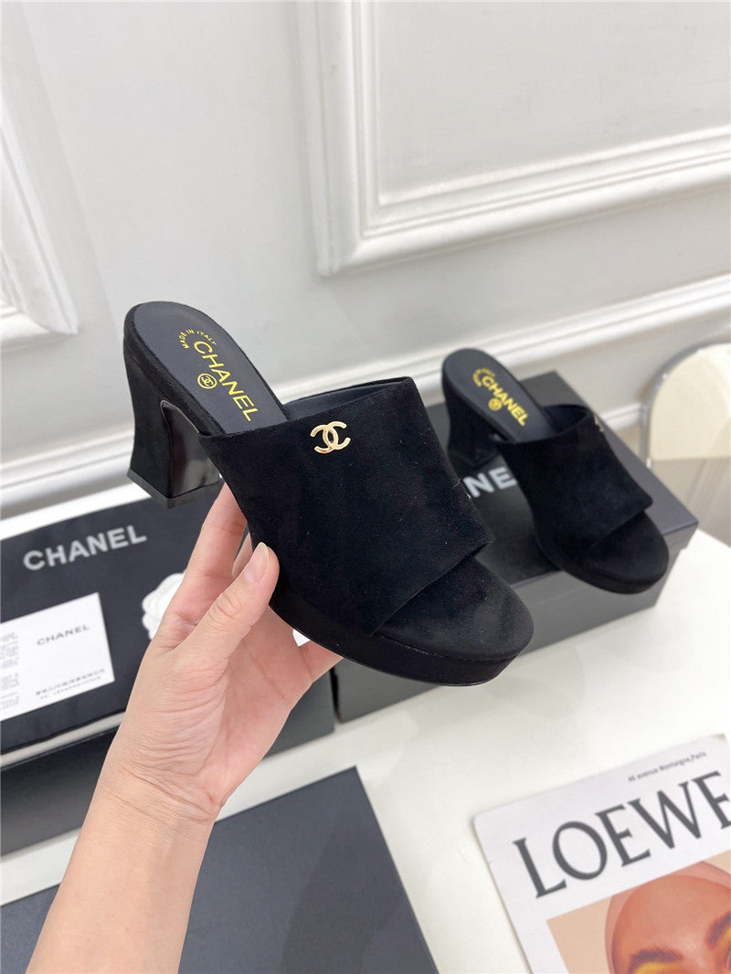 High Quality Luxury Chanel Platform High Heel Slippers product detail