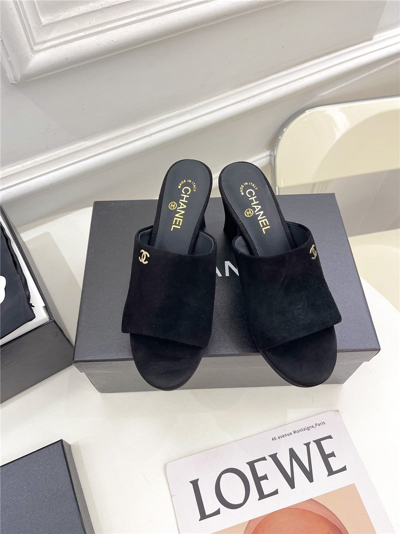 High Quality Luxury Chanel Platform High Heel Slippers product detail
