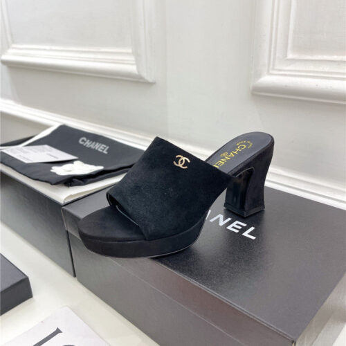 High Quality Luxury Chanel Platform High Heel Slippers product detail