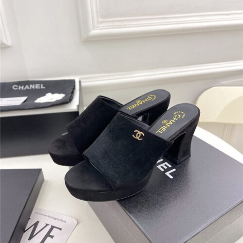 High Quality Luxury Chanel Platform High Heel Slippers product detail