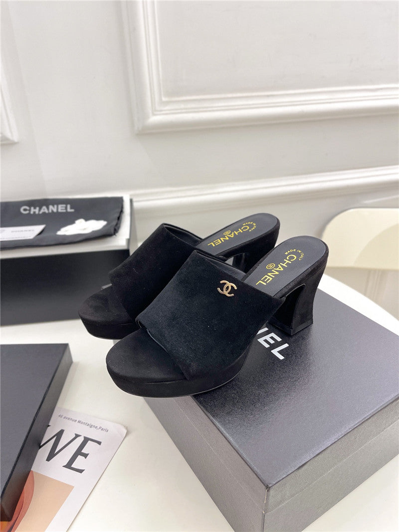 High Quality Luxury Chanel Platform High Heel Slippers product detail