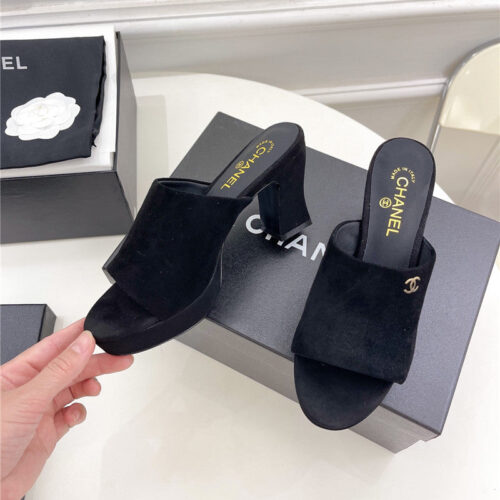 High Quality Luxury Chanel Platform High Heel Slippers product detail