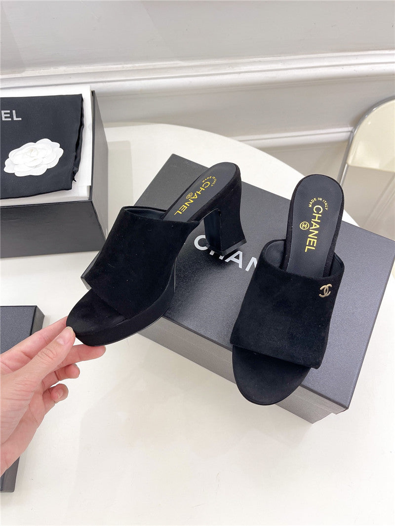 High Quality Luxury Chanel Platform High Heel Slippers product detail
