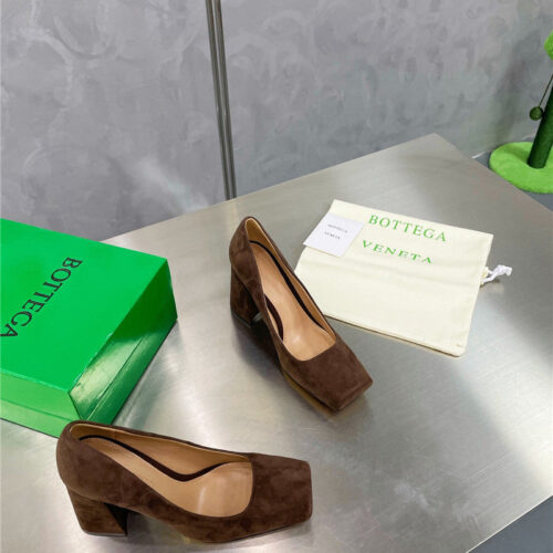 High Quality Luxury Bottega Veneta Square Toe Block Heels product detail