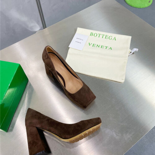 High Quality Luxury Bottega Veneta Square Toe Block Heels product detail