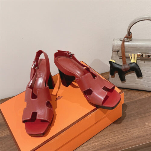 High Quality Luxury Hermes Chunky Heel Sandals – Style 22531 product detail